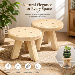 Support de plantes en bois, tabouret, support pour plantes d'intérieur, support de présentation, support décoratif pour pot de fleurs pour la maison, le salon, la chambre, le balcon, le jardin - Product Image 6