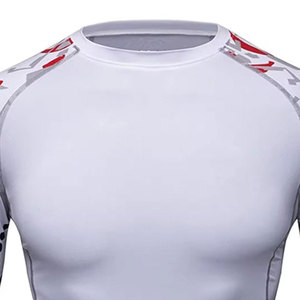 บริการ OEM เสื้อคอมเพรสชั่นผู้ชายคุณภาพสูง ผลิตตามสั่ง ขายดี แห้งเร็ว ระบายอากาศได้ดี ผลิตจากผ้าสแปนเด็กซ์/โพลีเอสเตอร์ - Product Image 5