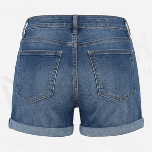 Shorts en jean tendance pour femmes, couleur personnalisée, décontractés, style streetwear estival, vêtements pour femmes - Product Image 2