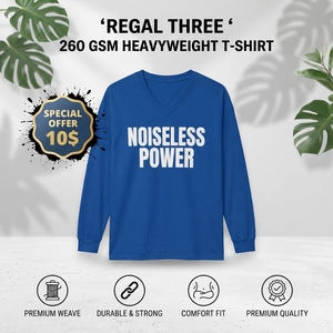 เสื้อยืดคอวี แขนยาว ผ้าฝ้าย พิมพ์ลาย ทรงหลวม น้ำหนัก 260 GSM ไหล่ตก สไตล์ลำลอง ใส่สบายสำหรับฤดูร้อน เสื้อยืดเนื้อหนา - Product Image 1
