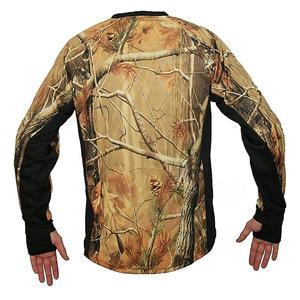Mens Breathable Paintball Jersey Long Sleeve Lightweight Shooting Shirt <b>Skull</b> Camo Print Sportswear for Outdoor Team Game - Product Image 4