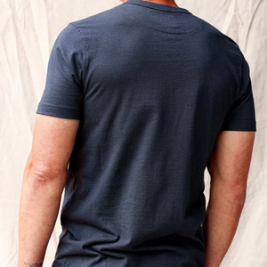 T-shirts en jersey personnalisés à manches courtes en coton biologique tricoté, respirants et surdimensionnés pour hommes, été - Product Image 2