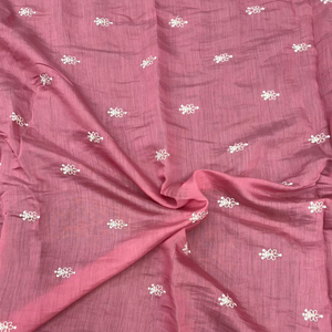 Wholesale Honey Lace Nonwoven Warp Embroidered Mall Chanderi Medium <b>Weight</b> Breathable <b>Fabric</b> for Wedding Kurti Dress and Dupatta - Product Image 1