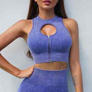 Ensemble de survêtements pour femmes, best-seller, avec fermeture éclair, vêtements de yoga sans couture, vêtements de sport, tenue de sport, ensemble de yoga pour femmes - Product Image 2