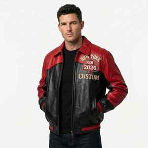 Veste de baseball personnalisée pour homme, style streetwear de luxe, OEM, imperméable, avec logo poker, broderie appliquée, patchwork, en peau d'agneau - Product Image 2