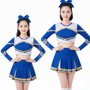 Uniformes de Animadoras Personalizados con Pedrería, Diseña Tus Propios Uniformes de Animadoras, Falda Escolar para Líderas de Animadoras, Uniforme al Mejor Precio - Product Image 1
