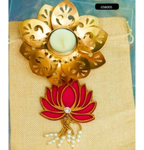 Indian Bestseller Religious Standard Diya Urli Lotus Hanging MDF Potli Die Cutting Printed Festive Housewarming Wedding Return - Product Image 2