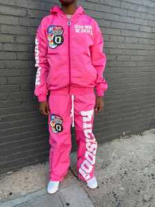 Survêtement de sport personnalisé coupe-vent ample en polyester et nylon, veste de survêtement coupe-vent - Product Image 5