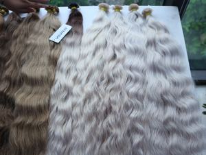 Extensiones de cabello humano crudo vietnamita Punta plana Precio de fábrica vietnamita Queratina italiana Ondulado natural Sin químicos - Product Image 2
