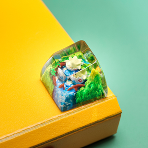 Teclas Artesanales Bosque Místico, Teclas Artesanales Personalizadas, Teclas Anime Lindas, Teclas Verdes, Juego de Teclas, Teclas de Madera - Product Image 5