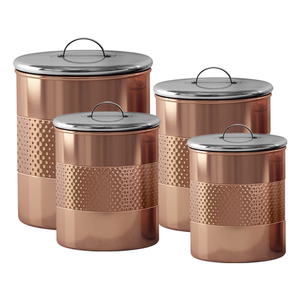 Retro Off-Whites Metal Cookie Jar with Airtight Stainless Steel <b>Lid</b> Vintage Farmhouse Style Biscuit Storage Tin Kitchenware Jars - Product Image 6