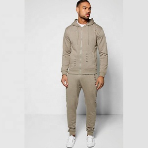 Wholesale Fashion Blank Plus Size Unisex Pullover Jogger Sets High Quality Polyester/Cotton Heavyweight Winter Men <b>Tracksuit</b> - Product Image 5
