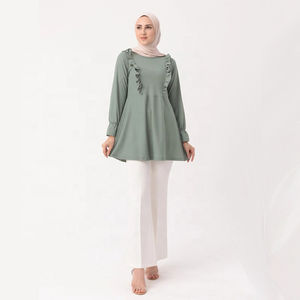 Blusas Largas Cómodas y Suaves de Estilo Casual en Varios Colores y Tallas para Pedidos al por Mayor para las Temporadas de Primavera e Invierno - Product Image 2