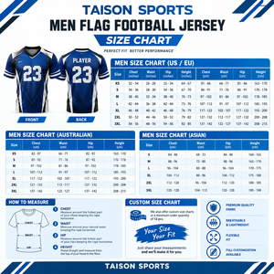 Camiseta de Flag Football para Hombre, Premium, 100% Poliéster Malla 240g, Azul Marino y Naranja, Impresión Personalizada por Transferencia de Calor, Transpirable, Corta, para Equipo Deportivo - Product Image 3