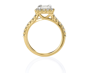 Anillo de Compromiso para Mujer, Estilo Étnico, Oro Amarillo de 14K, Corte Cojín, VVS, CVD, Cultivado en Laboratorio, Certificado IGI, Aniva RN153 - Product Image 3