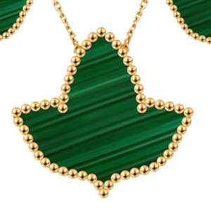 Ensemble de bijoux en malachite plaqué or 24 carats Green Gold, collier, boucles d'oreilles et bracelet en forme de feuille de lierre, élégant, pour femmes, cadeau de luxe et tendance - Product Image 4