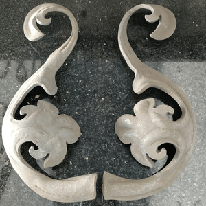 Accesorios para Cercas de Jardín, Componentes de Puertas, Hierro Forjado, Hojas de Flores, Modernos, Soldables, Recubrimiento en Polvo, Tamaño Personalizado, Naturaleza - Product Image 1