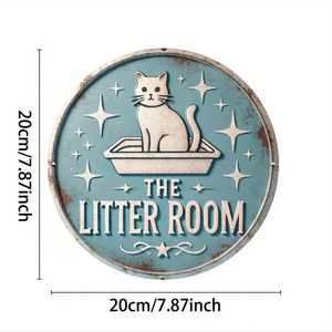 CIFbuy Targa Rotonda in Metallo Vintage Artigianale con Gatto Intagliato per Decorazione Muro Giardino TikTok per Servizio Ritiro Temu - Product Image 2