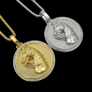 Pendentif JEWELUX en forme de croix avec anneau de basket glacé, en argent 925, perle d'eau douce, plaqué or 22 carats, breloque tendance Hip Hop unisexe - Product Image 3