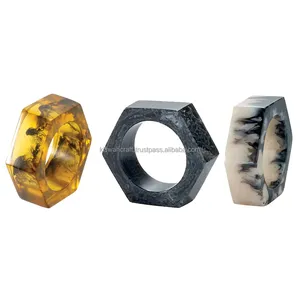 Anillo de Servilleta de Resina Moderno y Lujoso, Diseño Redondo con el Mejor Color para Servilletas, Utensilios de Cocina y Restaurantes - Product Image 2