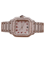 Montre mécanique en acier inoxydable ZAWO, nouvelle collection, cadran en diamant, verre, bracelet de 22 mm, montre unisexe hip-hop