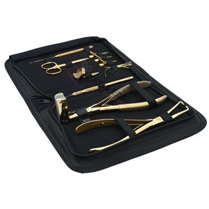 Kit de herramientas profesionales para extensiones de cabello de salón: Alicates para eliminación de anillos Nano Microlink, Alicates para extensiones de cinta, Gancho de bucle para enhebrar cuentas, Clips - Product Image 1