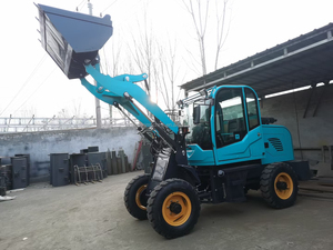 Pabrik Harga Murah kecil listrik Lori Log selip traktor muatan empat roda pemuat roda truk beroda Backhoe sekop - Product Image 2