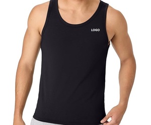 Plus Size Men Tank Top Sleeveless Cotton <b>Vest</b> Custom Logo Casual Sports Tee - Product Image 1