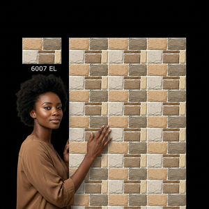 European Style Villa Outdoor Elevation Stone Brick Semi Matt Finish Ceramic Glazed <b>Wall</b> Tiles 250x375mm - Product Image 2