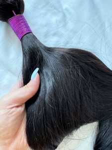 Extensions de cheveux humains 100% naturels, lisses et crépus, couleur noir naturel, vente en gros, directement de l'usine - Product Image 2