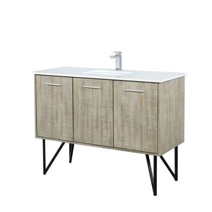Acacia Rustica 48 Pollici X 20 Pollici Mobile da Bagno con Top in Quarzo Bianco e Set di Rubinetti Cromati 48 Pollici L X 20 Pollici D - Product Image 4