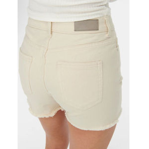 Shorts en jean beige pour femme, taille haute, coupe classique, respirant, décontracté, avec poches, sexy, service OEM, prix abordable, 100% coton - Product Image 5