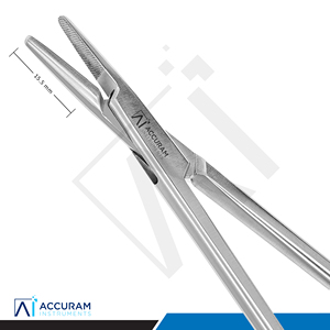 ชุดเครื่องมือผ่าตัดเย็บแผลสแตนเลสสตีลพร้อมที่จับเข็มทังสเตนคาร์ไบด์ Mayo Hegar ขนาด 12 ซม. รุ่น Accuram Instruments แบบใช้มือ - Product Image 3