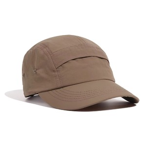 Custom Wholesale Khaki Brown 5 Panel Camper <b>Cap</b> High Quality <b>Waterproof</b> Quick Dry Sport Hat Lightweight Nylon Breathable Running - Product Image 4