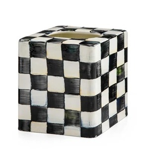 Modern <b>Black</b> Square Tissue Box Cover Free Standing for Bathroom Decor - Product Image 4