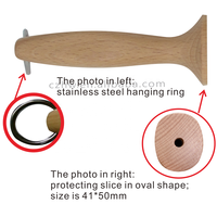Outils de cuisine, aiguiseur de couteau de chef en céramique noire anti-casse et absorbant les chocs, manche en bois de hêtre écologique, acier inoxydable