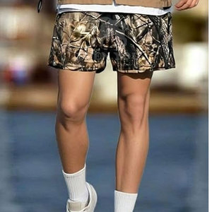 Pantalones Cortos de Cintura Media de la Mejor Calidad para Hombre, Estampado de Jungla, 100% Algodón Ecológico, Cierre con Cordón, Cómodos, Estilo Casual Urbano - Product Image 6