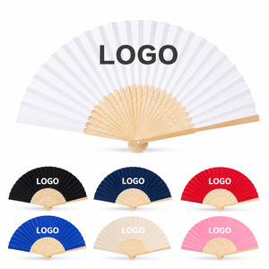 Éventail pliant portable en bambou avec logo personnalisé, réutilisable, pour l'été, idéal pour mariages, fêtes, événements, souvenirs, promotionnels, cadeaux d'affaires - Product Image 3