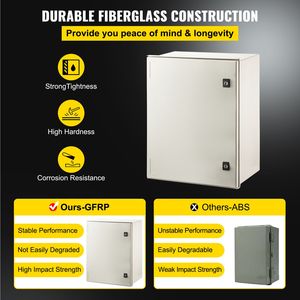 Armadio Elettrico in Fibra di Vetro NEMA 4X 24x20x9FT, Cassa in Acciaio, Resistente ad Acqua e Polvere IP66, Livello di Protezione Esterna IP67/IP65 - Product Image 3