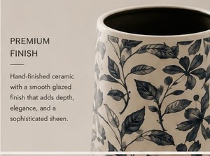 <b>Unique</b> Design Floral Enamel Planter Metal Tabletop <b>Vase</b> Modern Design Handmade Flower Pot for Home Interior Christmas - Product Image 3