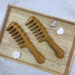 Peigne à cheveux en bois d'acacia antistatique de qualité supérieure, logo personnalisé, artisanat naturel, format poche - Product Image 3
