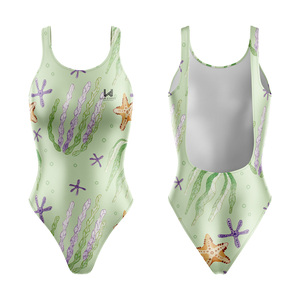 Women's Regular Fit Lightweight Spandex/Polyester Scoop Neck V <b>String</b> <b>Bikini</b> Swimsuit Custom Printed Backless Design Quick Dry - Product Image 1