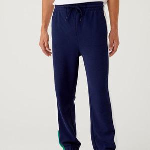 Men's Navy Blue Sweatpants With Side Stripe Elastic Waist Drawstring Casual Pants Custom Logo - Product Image 4