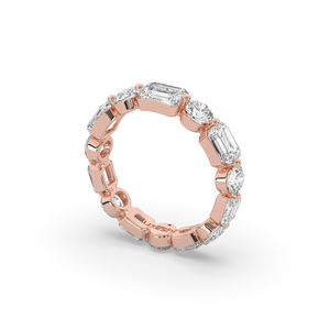 Anillo de Diamante de Laboratorio de Corte Redondo Esmeralda de Lujo de 3.77 Quilates, Oro de 14K/10K, Diseño Único, Ligero, Regalo de Joyería para Boda - Product Image 5