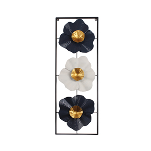 Sculpture murale en métal contemporaine haut de gamme, peinte à la main avec des paillettes dorées, ensemble d'art mural circulaire pour la décoration intérieure créative de la maison - Product Image 6