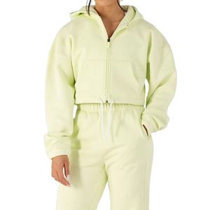 Vente en gros label privé grande taille veste de sport fidèle à la taille veste femme super douce de haute qualité sweat-shirts à capuche et sweat-shirts pour femmes - Product Image 4