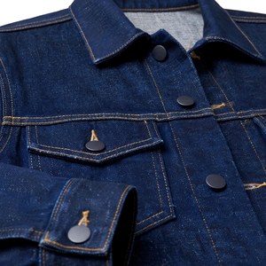 Chaqueta Vaquera para Hombre, Color Sólido, Algodón Lavado, Cuello Camisero, Corte Regular, Cierre de Botón, Estilo Otoñal - Product Image 5