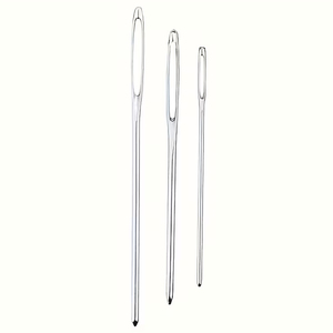 Aiguilles à tisser les cheveux à grande ouverture, les plus vendues, en acier inoxydable poli, pour extensions, ensemble professionnel - Product Image 1
