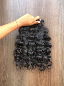 Extensions de cheveux naturels bouclés indiens TG, 100 % vierges non traités, provenant d'un seul donneur, double trame, pour pose à la machine - Product Image 5