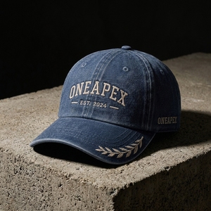 Casquette de baseball personnalisée One Apex Trucker, logo brodé, coton lavé, réglable, unisexe, streetwear - Product Image 4